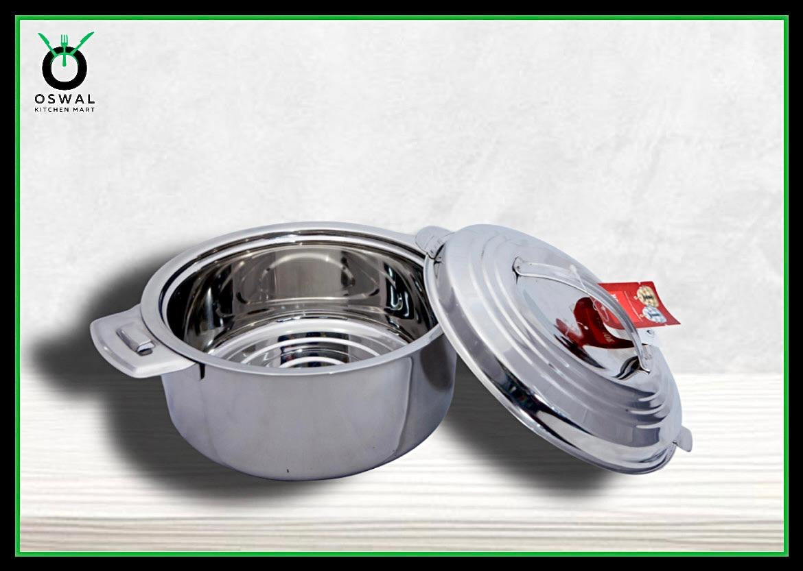 Anchor 2500 ml (2.5 Litre) Stainless Steel Hot Box | Extra Large Double Wall Insulated Container | Strong, Leak-Proof & Durable | Keeps Food Hot for Hours