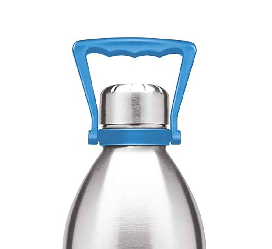 Milton Duo DLX 2000 Ml Thermosteel Bottle, 2 Litre Water Bottle with handle, 24 Hours Hot and Cold, Easy to Carry, Easy Grip, Rust Proof, Tea, Coffee, Office, Travel Bottle