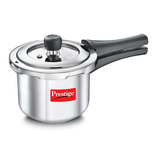 Prestige Popular Svachh Spillage Control Stainless Steel Outer Lid Pressure Cooker, 1.5 Litre