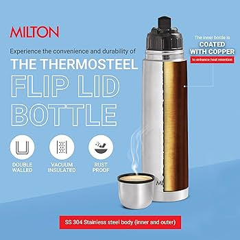 Milton Flip Lid 750ML Thermosteel 24 Hours Hot And Cold Flask