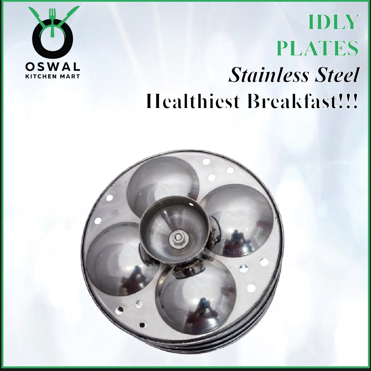 Stainless Steel 5 Plate Idli Maker Stand | 20 Idli Maker Stainless Steel | Idli Stand for Home | Pack Of 1|