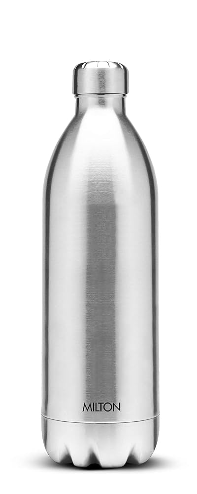 Milton Duo DLX 1800 Ml Thermosteel Water Bottle 1.8 Litre, 24 Hr Hot and Cold I Leak Proof Lid, ISI Certified I Vacuum Insulated I for Office, Gym, School