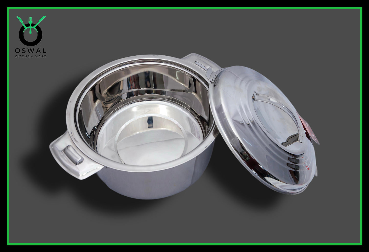 Anchor 5000 ml (5 Litre) Stainless Steel Hot Box | Extra Large Double Wall Insulated Food Container | Leak-Proof & Keeps Food Hot for Hours