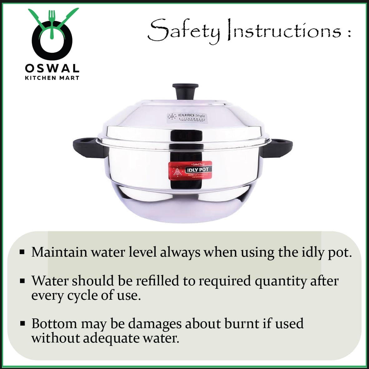 Stainless Steel Idli Steamer with 3 Idli Plates (21 Idlis), 6 Tumblers & 1 Steamer Plate | ISI Mark Certified|Gas & Induction Compatible|Durable Knobs & Handle |EuroStyle Multipurpose Cookware for Idli, Idiyappam, Dhokla,Modak & Serving More(Pack Of 1)