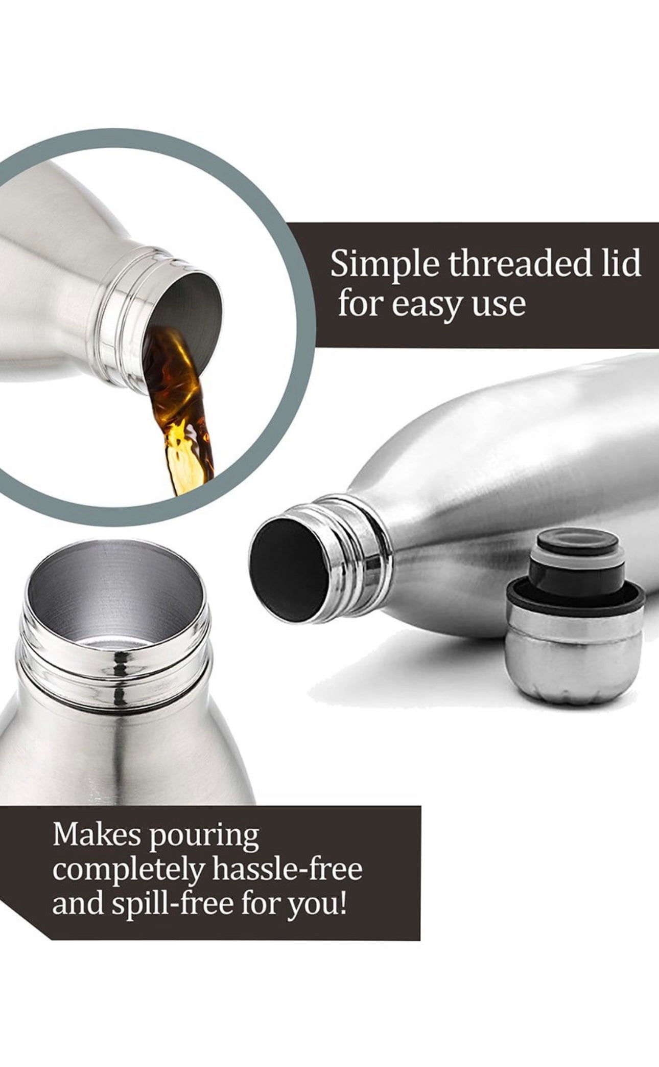 Milton Duo DLX 750 Ml Thermosteel 750 ml Water Bottle, 24 Hr Hot and Cold I Leak Proof Lid, ISI Certified I Vacuum Insulated I for Office, Gym, School