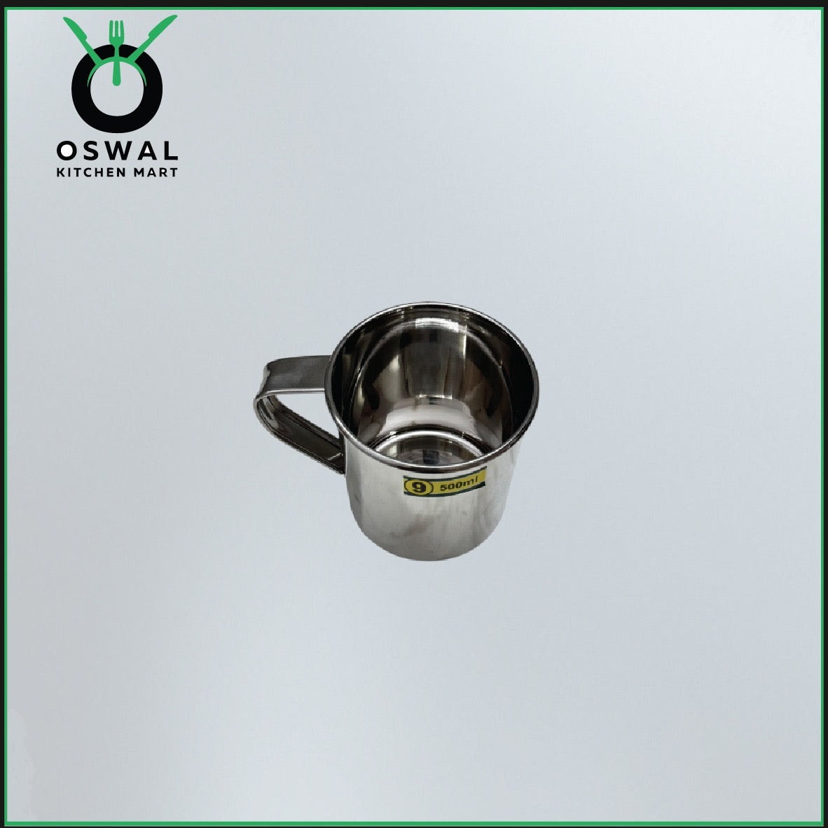 Stainless Steel Mug 500ML |Stainless Steel Coffee Mug | Steel Cup with Handle | Steel Cups for Tea for Home, Travel, Outdoor | Tea, Coffee & Milk Mug | Rust-Proof Camping & Hiking Mug (Pack Of 1)