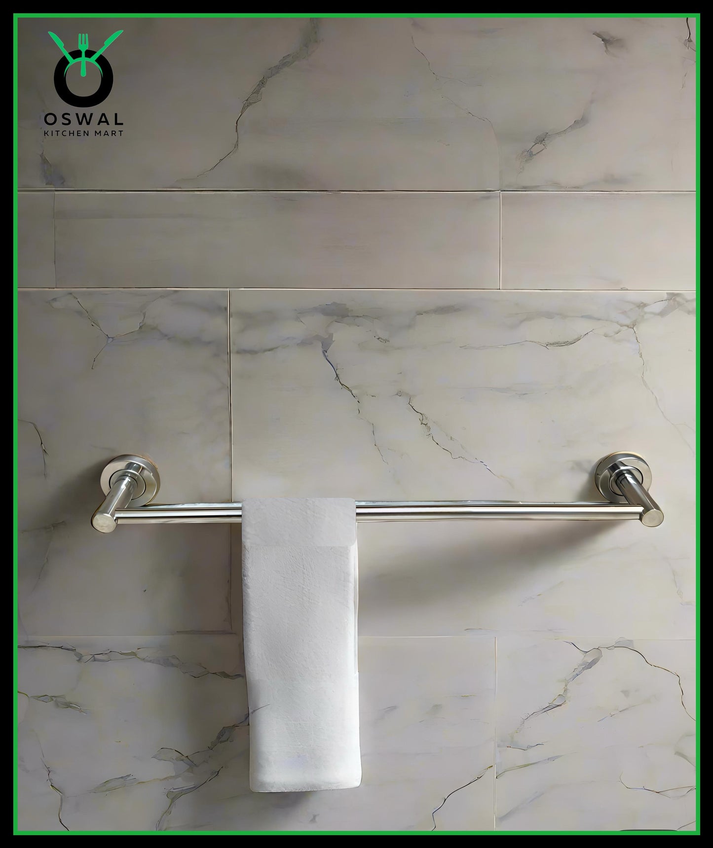 Stainless Steel 18-Inch Towel Rod | Wall Mounted Bathroom Towel Holder | Rust-Free & Durable (Pack of 1)
