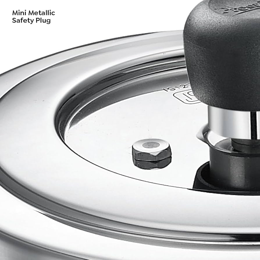 Prestige Popular Svachh Spillage Control Stainless Steel Outer Lid Pressure Cooker 7.5 Litres Gas & Induction Compatible|5 Years Warranty