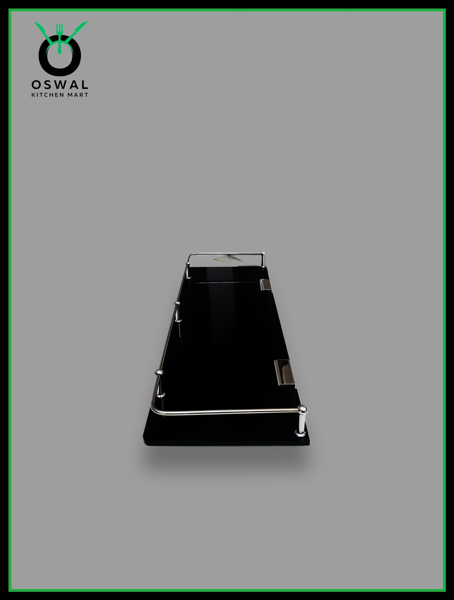 Chirag Black Acrylic Wall Shelf 18x6 inch – Bathroom & Kitchen Rack (Pack of 1)