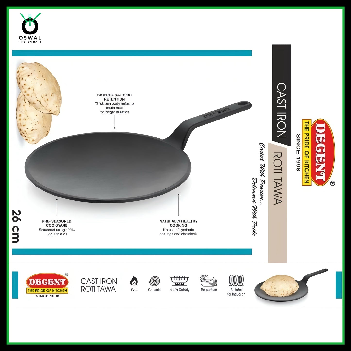 Cast Iron Roti Tawa (26cm)