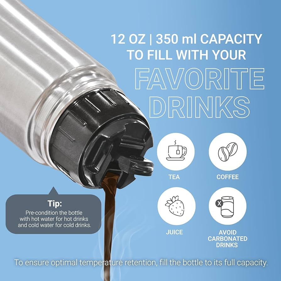 Milton Flip Lid 350ML Thermosteel 24 Hours Hot And Cold Flask