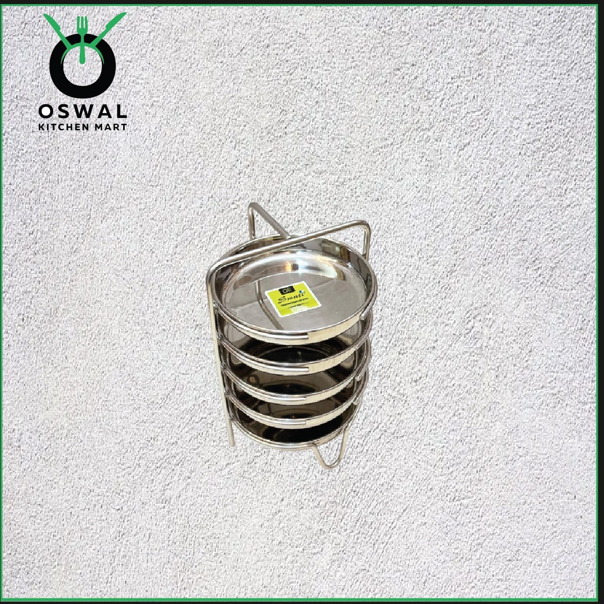 Stainless Steel Thatte Idli Stand-5Plates | Thatte Idli Plate with Stand| Stainless Steel Dhokla/Thatte Idli Stand With 5 Plates| Pack of 1