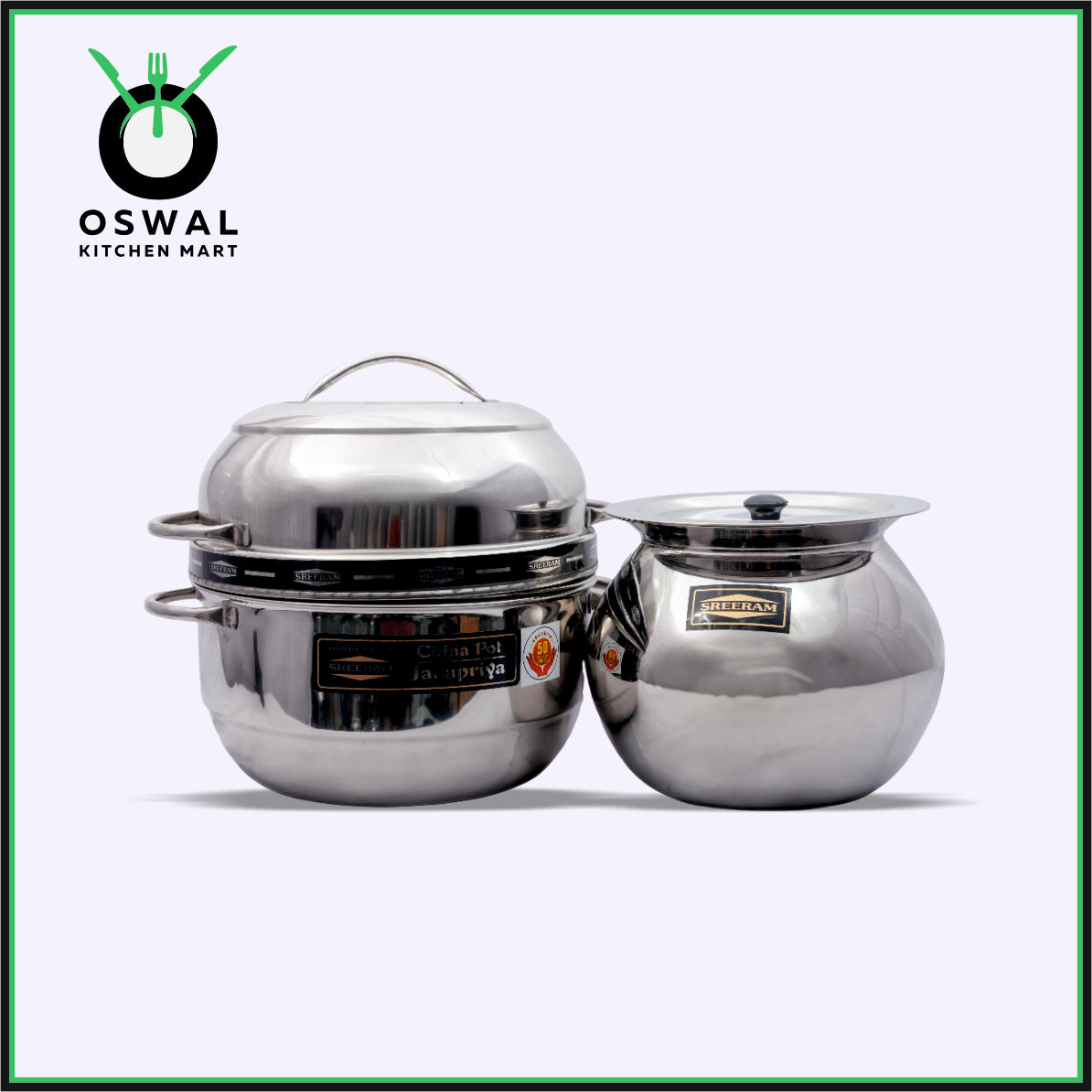 Sreeram Janapriya Stainless Steel Thermal Rice Cooker – 1.5 Kilogram (6 Paav) Double Layer Stainless Steel Thermal Cooker| Stainless Steel Steam Pot