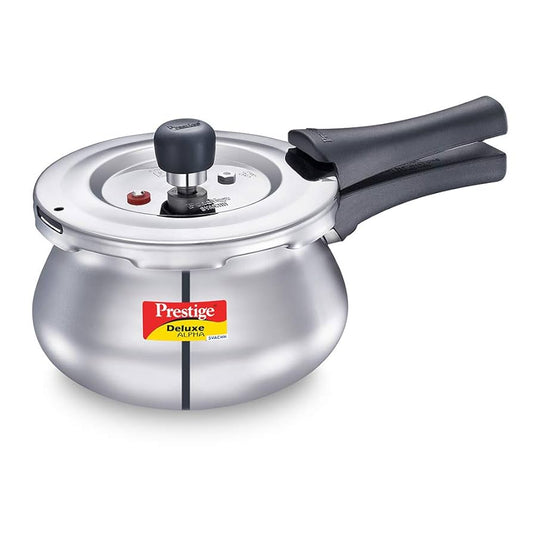 Prestige Svachh,2 L, Alpha Baby Pressure Cooker, With Deep Lid For Spillage Control, Stainless Steel, Outer Lid, 2 Litres