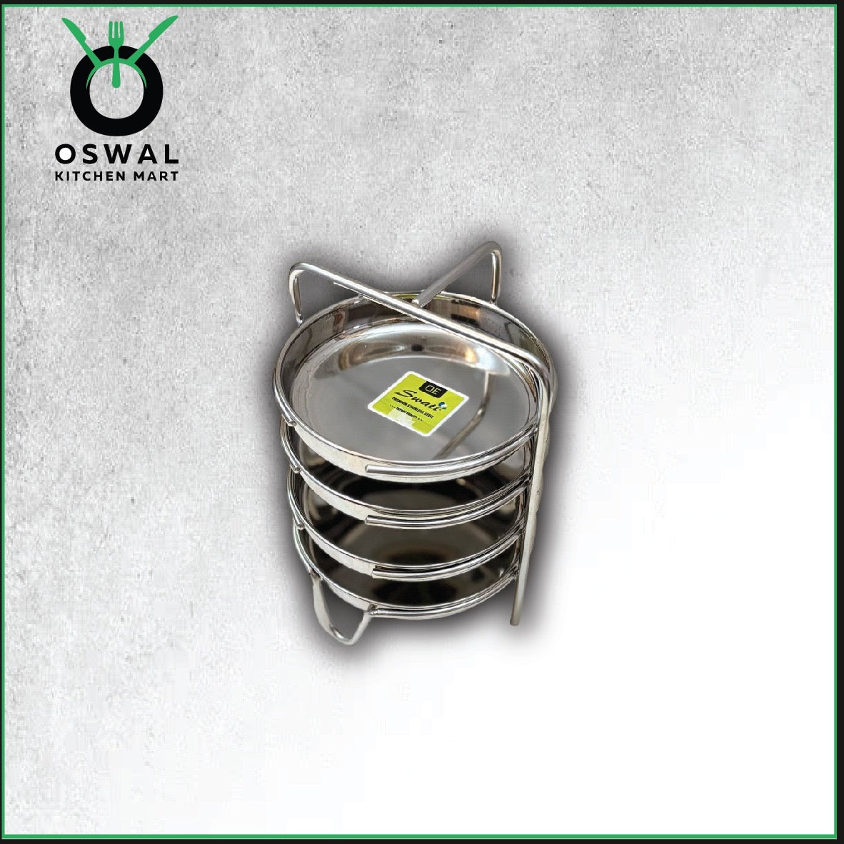 Stainless Steel Thatte Idli Stand-4Plates | Thatte Idli Plate with Stand| Stainless Steel Dhokla/Thatte Idli Stand With 4 Plates| Pack of 1