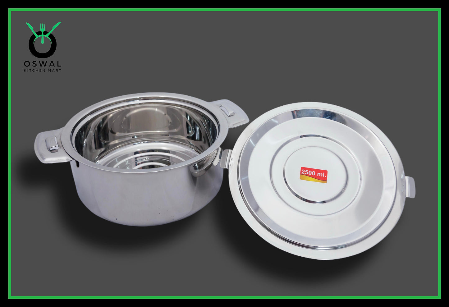 Anchor 2500 ml (2.5 Litre) Stainless Steel Hot Box | Extra Large Double Wall Insulated Container | Strong, Leak-Proof & Durable | Keeps Food Hot for Hours