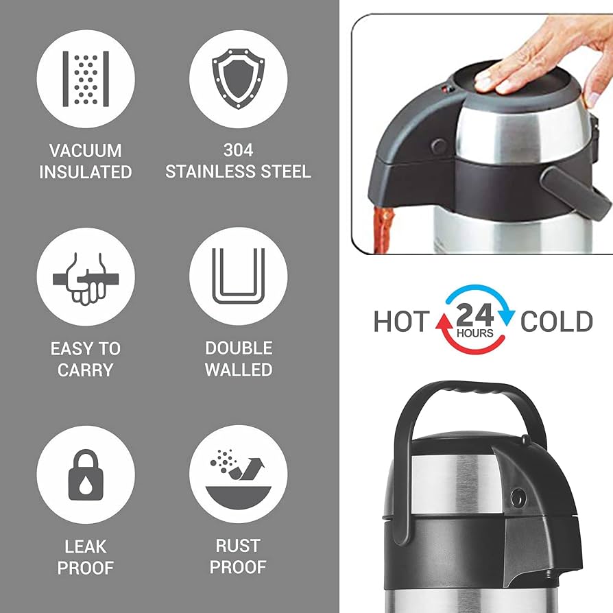 Milton 4500Ml Stainless Steel Tea and Coffee Beverage Dispenser 4.5 Litres