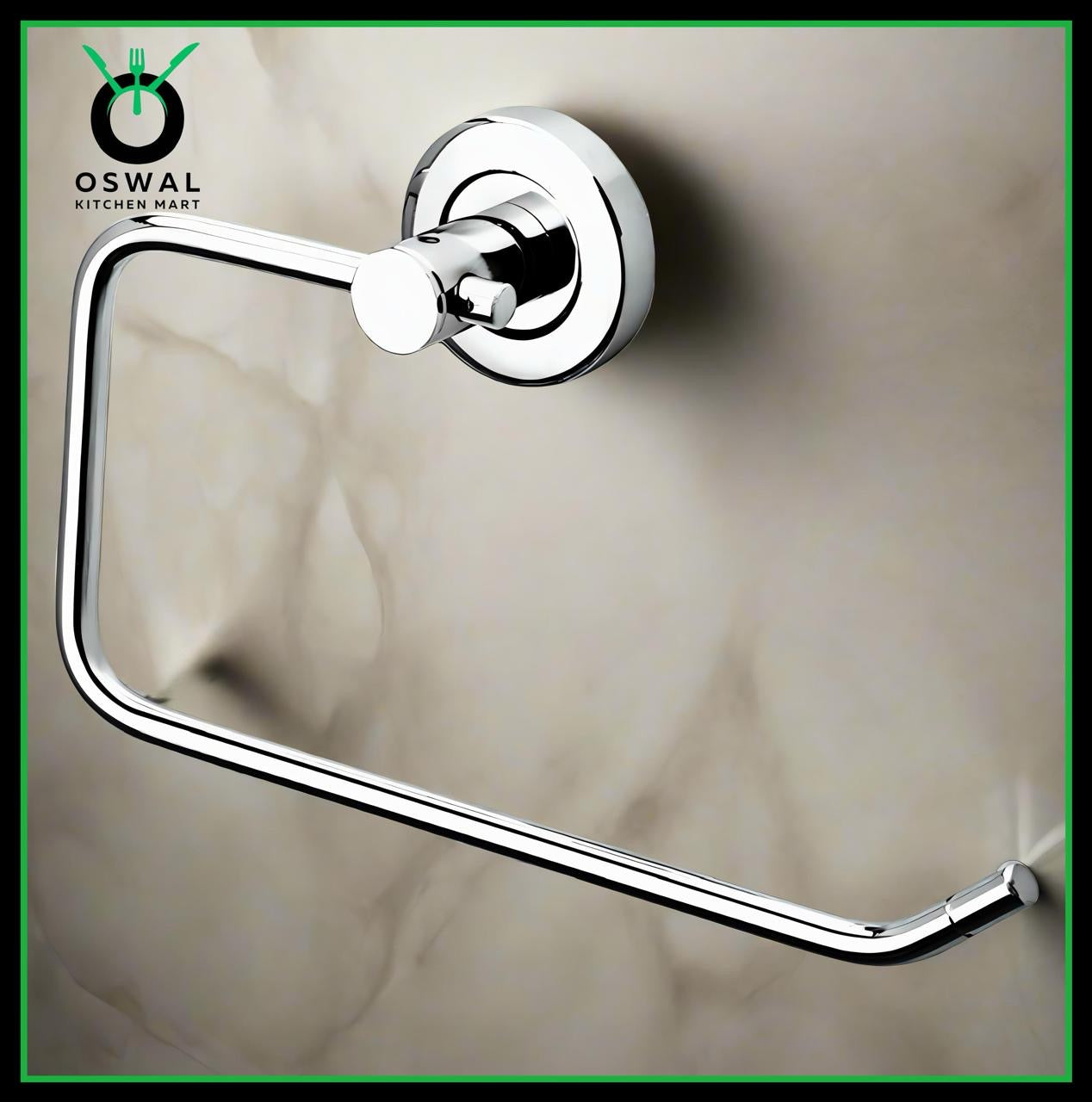 Stainless Steel Towel Ring Holder for Bathroom | Wall Mounted Napkin & Hand Towel Hanger (Pack of 1)