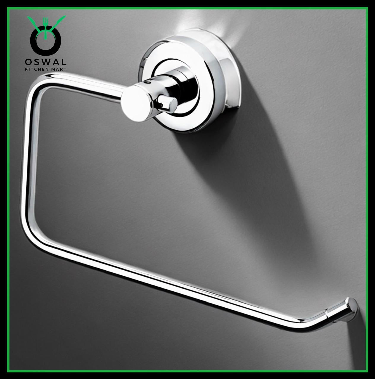 Stainless Steel Towel Ring Holder for Bathroom | Wall Mounted Napkin & Hand Towel Hanger (Pack of 1)