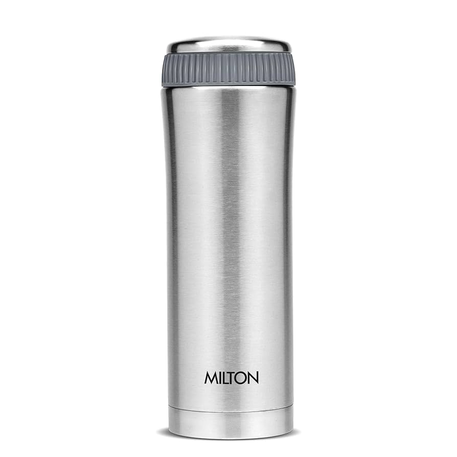Milton Optima 500 Ml Thermosteel Hot and Cold Flask, 500 ml | ISI Certified | Vacuum Insulated | Rust Proof | Leak Proof | Tea | Coffee | Juice