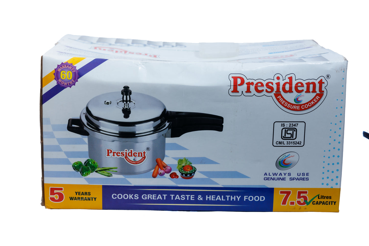 President 7.5L Pressure Cooker