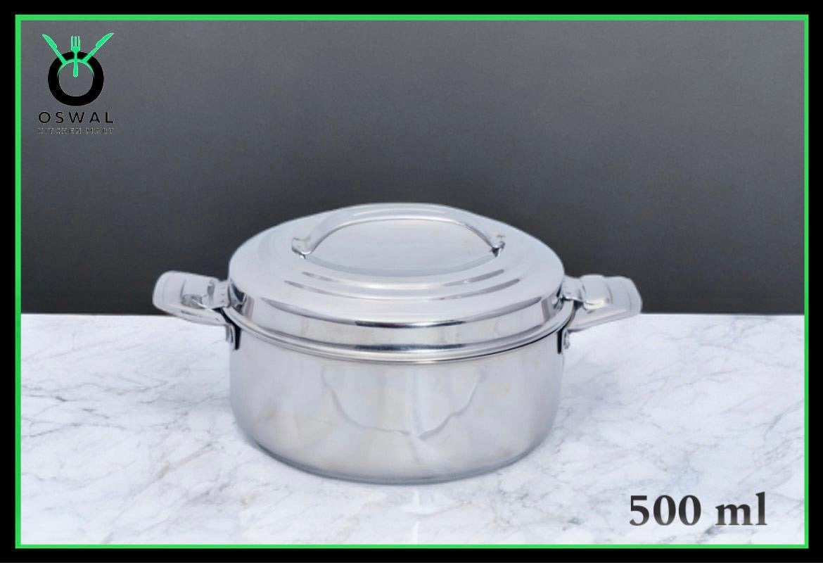 Anchor 500 ml Stainless Steel Hot Box | Double Wall Insulated | Keeps Food Hot for Hours | Strong, Durable & Leak-Proof