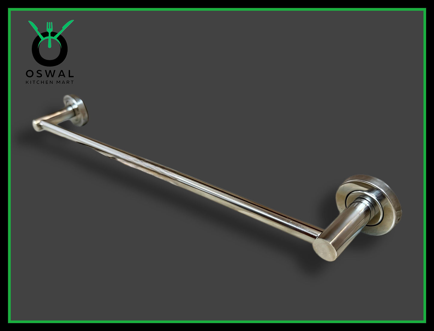 Stainless Steel 18-Inch Towel Rod | Wall Mounted Bathroom Towel Holder | Rust-Free & Durable (Pack of 1)