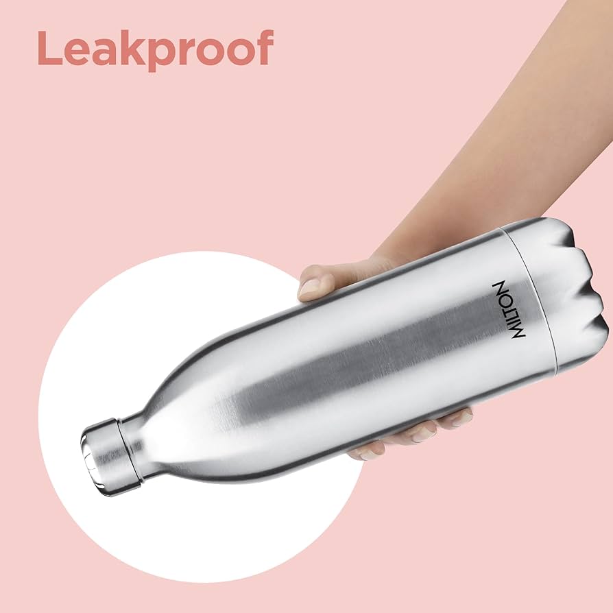 Milton Duo DLX 1500 Ml Thermosteel Water Bottle 1.5 Litre, 24 Hr Hot and Cold I Leak Proof Lid, ISI Certified I Vacuum Insulated I for Office, Gym, School