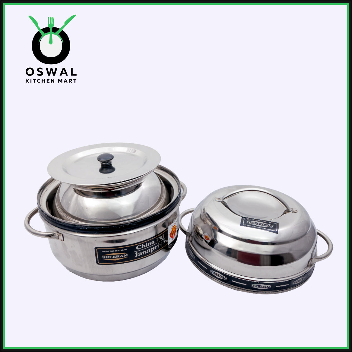 Sreeram Janapriya Stainless Steel Thermal Rice Cooker – 1.5 Kilogram (6 Paav) Double Layer Stainless Steel Thermal Cooker| Stainless Steel Steam Pot