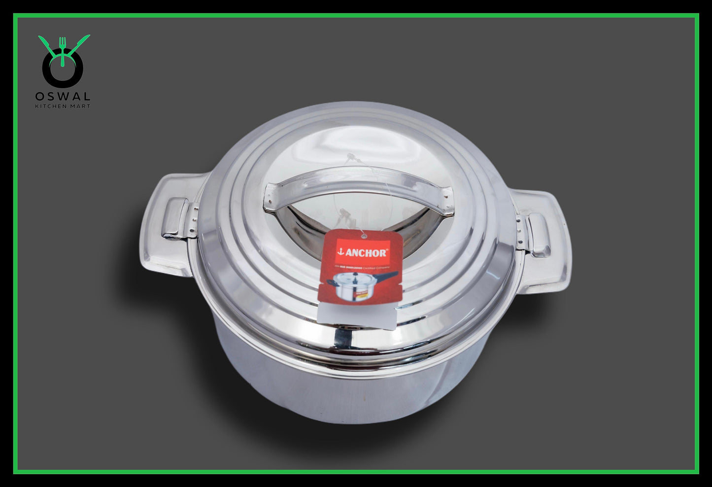 Anchor 2500 ml (2.5 Litre) Stainless Steel Hot Box | Extra Large Double Wall Insulated Container | Strong, Leak-Proof & Durable | Keeps Food Hot for Hours