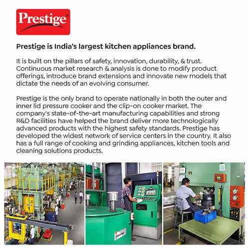 Prestige Popular Svachh Spillage Control Stainless Steel Outer Lid Pressure Cooker, 1.5 Litre