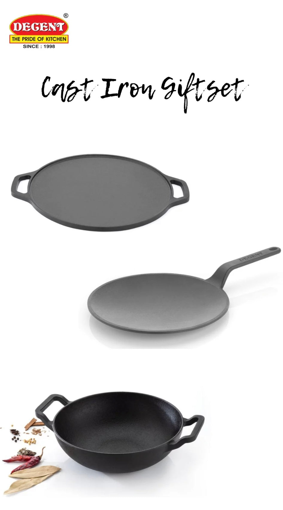 Cast Iron 3pcs Gift Set