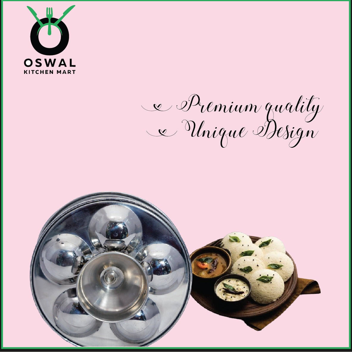 Stainless Steel 6-Tier Mini Idli Plate With Stand | Makes 30 Mini Idlis at Once | Pack of 1