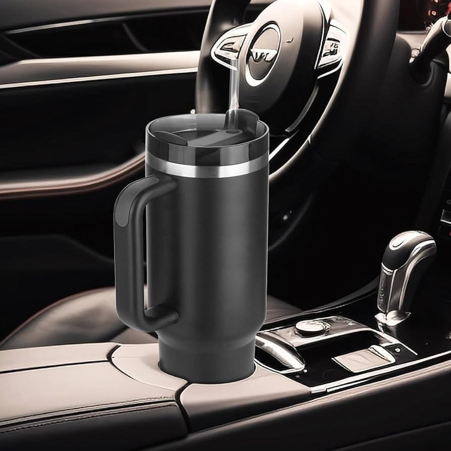 Tumbler with Handle-Insulated Stainless Steel Travel Mug