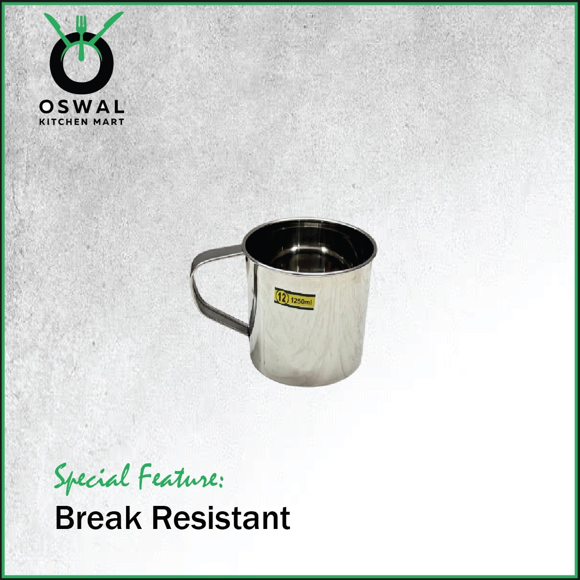 Stainless Steel Mug 1250ML |Stainless Steel Coffee Mug | Steel Cup with Handle | Steel Cups for Tea for Home, Travel, Outdoor | Tea, Coffee & Milk Mug | Rust-Proof Camping & Hiking Mug (Pack Of 1)