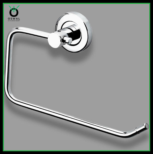 Stainless Steel Towel Ring Holder for Bathroom | Wall Mounted Napkin & Hand Towel Hanger (Pack of 1)