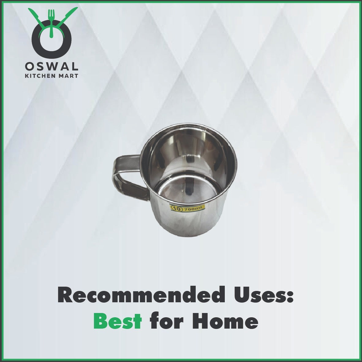 Stainless Steel Mug 700ML |Stainless Steel Coffee Mug | Steel Cup with Handle | Steel Cups for Tea for Home, Travel, Outdoor | Tea, Coffee & Milk Mug | Rust-Proof Camping & Hiking Mug (Pack Of 1)