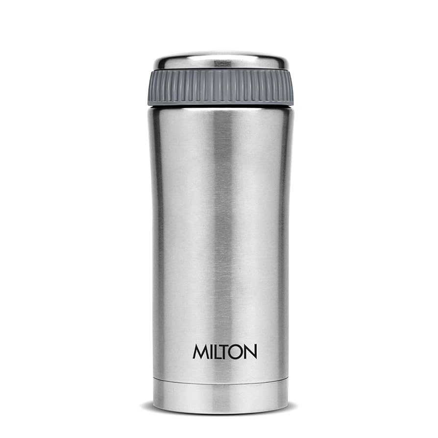 Milton Optima 420 Ml Thermosteel Hot and Cold Flask, 420 ml | ISI Certified | Vacuum Insulated | Rust Proof | Leak Proof | Tea | Coffee | Juice