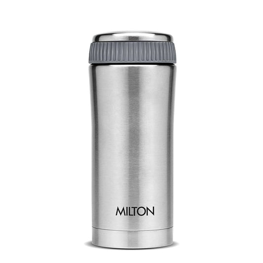 Milton Optima 420 Ml Thermosteel Hot and Cold Flask, 420 ml | ISI Certified | Vacuum Insulated | Rust Proof | Leak Proof | Tea | Coffee | Juice