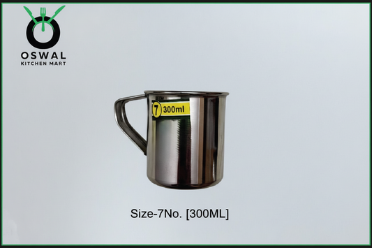 Stainless Steel Mug 300ML |Stainless Steel Coffee Mug | Steel Cup with Handle | Steel Cups for Tea for Home, Travel, Outdoor | Tea, Coffee & Milk Mug | Rust-Proof Camping & Hiking Mug (Pack Of 1)