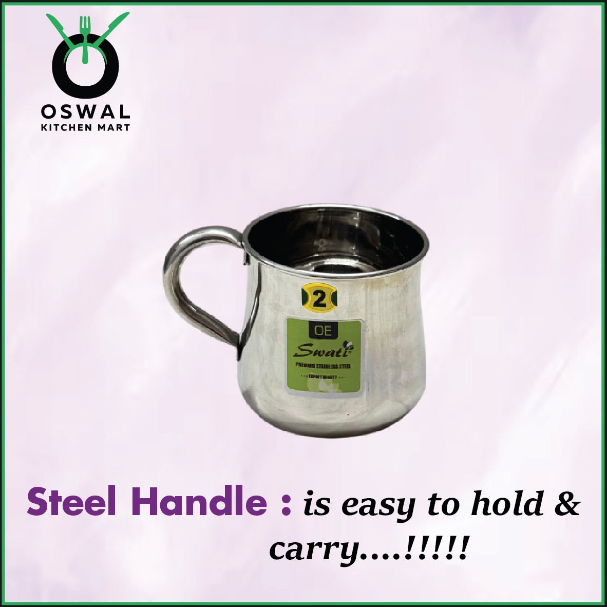 Stainless Steel 2No. Belly Shape Mug– 450ML Approx | Stylish Tea & Coffee Mug | Pack of 1