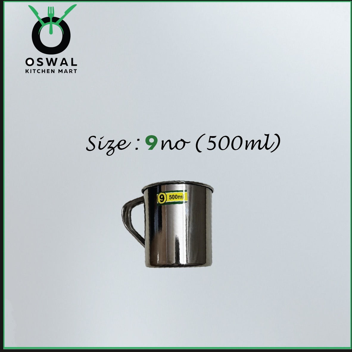 Stainless Steel Mug 500ML |Stainless Steel Coffee Mug | Steel Cup with Handle | Steel Cups for Tea for Home, Travel, Outdoor | Tea, Coffee & Milk Mug | Rust-Proof Camping & Hiking Mug (Pack Of 1)