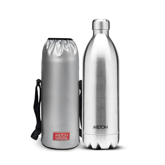 Milton Duo DLX 1500 Ml Thermosteel Water Bottle 1.5 Litre, 24 Hr Hot and Cold I Leak Proof Lid, ISI Certified I Vacuum Insulated I for Office, Gym, School