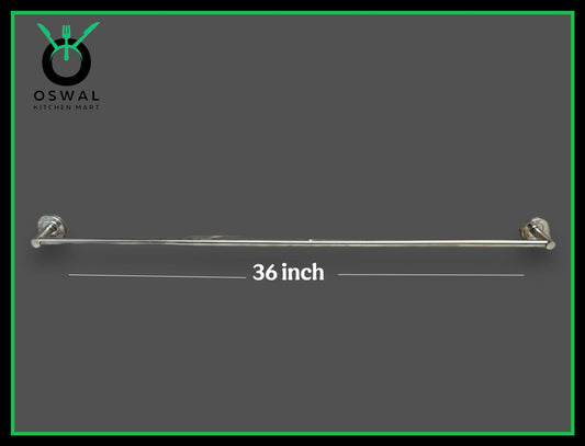 Stainless Steel 36-Inch Towel Rod | Wall Mounted Bathroom Towel Holder | Rust-Free & Durable (Pack of 1)
