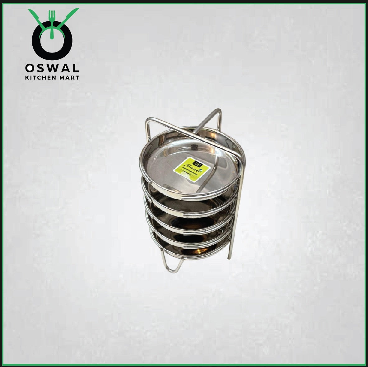 Stainless Steel Thatte Idli Stand-5Plates | Thatte Idli Plate with Stand| Stainless Steel Dhokla/Thatte Idli Stand With 5 Plates| Pack of 1