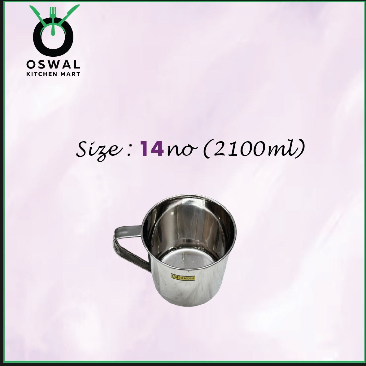 Stainless Steel Mug 2100ML |Stainless Steel Coffee Mug | Steel Cup with Handle | Steel Cups for Tea for Home, Travel, Outdoor | Tea, Coffee & Milk Mug | Rust-Proof Camping & Hiking Mug (Pack Of 1)