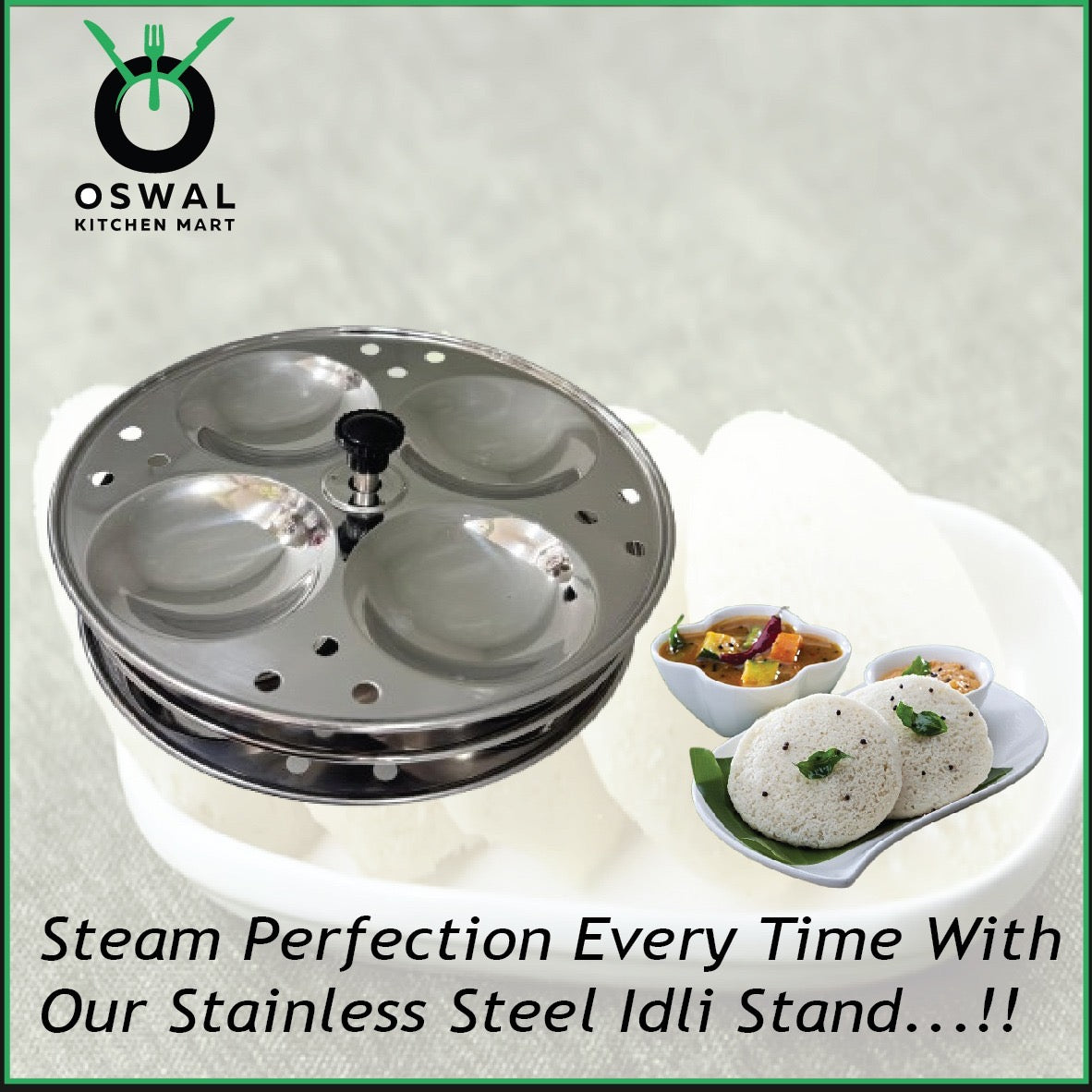 Stainless Steel 3 Plate Idli Maker Stand | 12 Idli Maker Stainless Steel | Idli  Stand for Home | Pack Of 1|