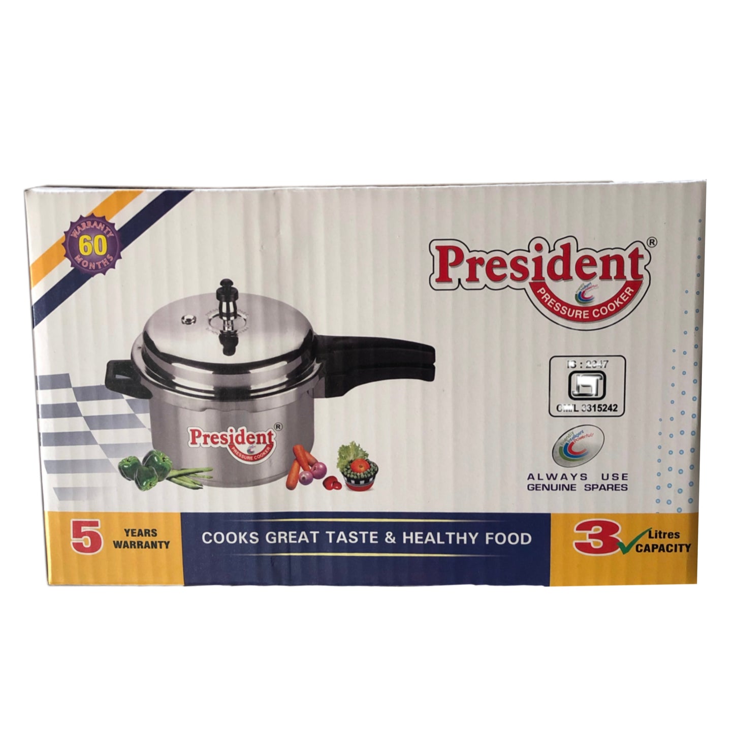 President 3L Pressure Cooker