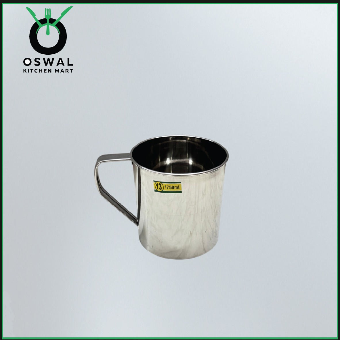 Stainless Steel Mug 1750ML |Stainless Steel Coffee Mug | Steel Cup with Handle | Steel Cups for Tea for Home, Travel, Outdoor | Tea, Coffee & Milk Mug | Rust-Proof Camping & Hiking Mug (Pack Of 1)