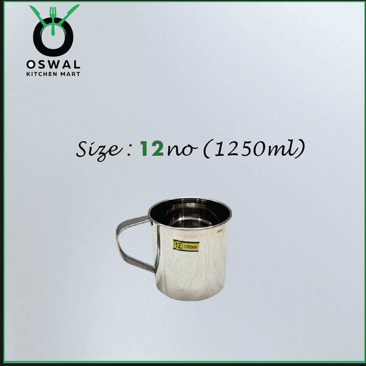 Stainless Steel Mug 1250ML |Stainless Steel Coffee Mug | Steel Cup with Handle | Steel Cups for Tea for Home, Travel, Outdoor | Tea, Coffee & Milk Mug | Rust-Proof Camping & Hiking Mug (Pack Of 1)